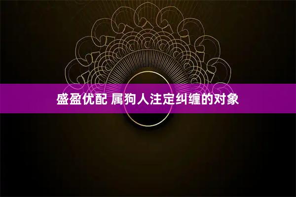 盛盈优配 属狗人注定纠缠的对象