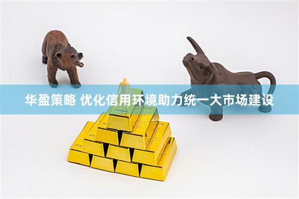 华盈策略 优化信用环境助力统一大市场建设