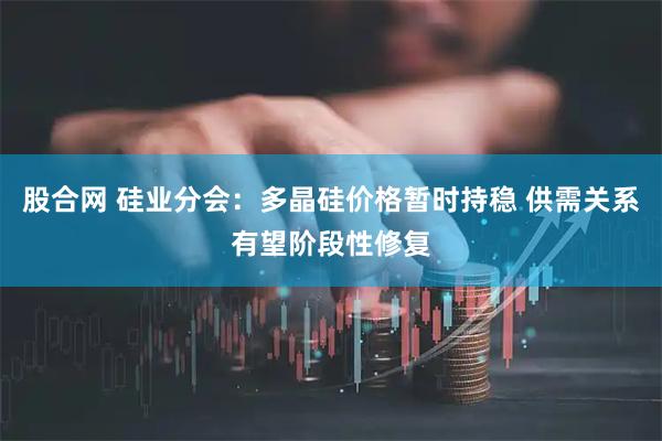 股合网 硅业分会:多晶硅价格暂时持稳 供需关系有望阶段性修复